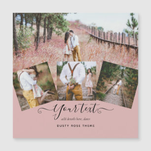 Dusty Rose Pink Newlyweds Wedding PHOTO Gift