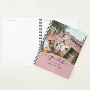 Dusty Rose Pink Newlyweds Wedding PHOTO Gift Planner