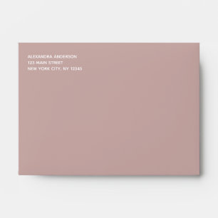 Dusty Rose Pink Simple Minimalist Coloured Envelop Envelope