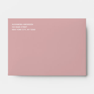 Dusty Rose Pink Simple Minimalist Coloured Envelop Envelope