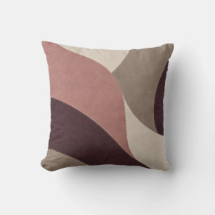 Dusty Rose Plum Organic Curves Cushion