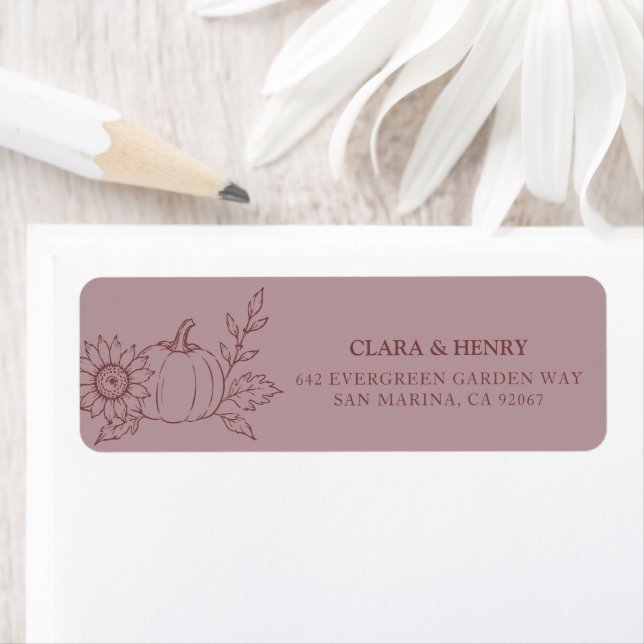 Dusty Rose Pumpkin Sunflower Wedding Return (Insitu)