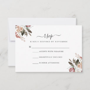 Dusty Rose RSVP Flyer Card