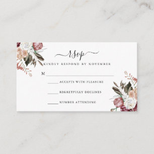 Dusty Rose RSVP Flyer Enclosure Card