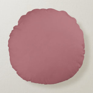 Dusty Rose Solid Color  Round Cushion