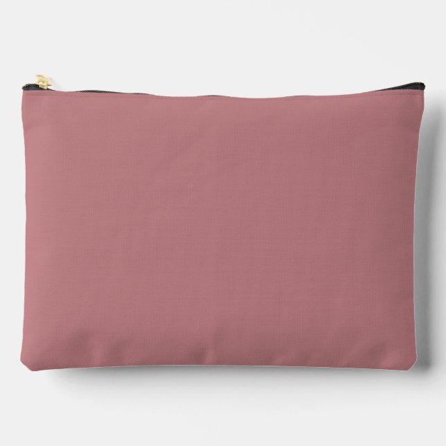 Dusty Rose Solid Colour Accessory Pouch (Front)