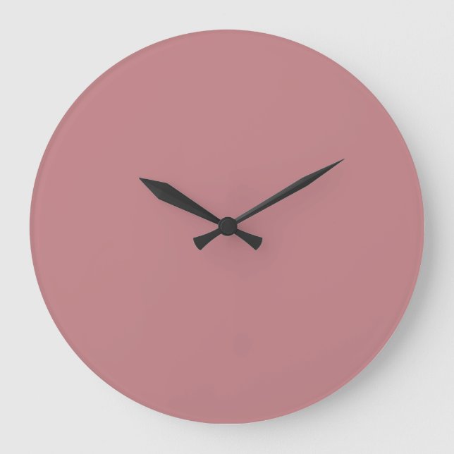 Dusty Rose Solid Colour Large Clock (Front)