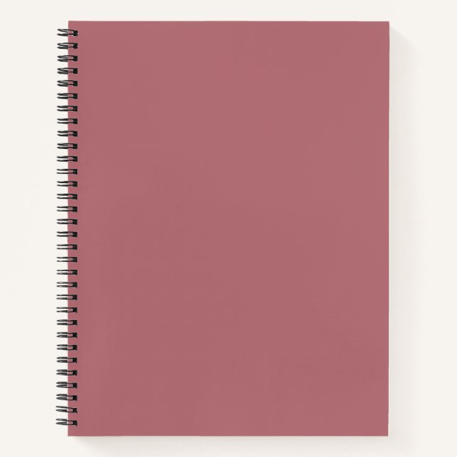 Dusty Rose Solid Colour  Notebook (Front)