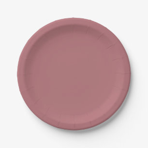 Dusty Rose Solid Colour  Paper Plate