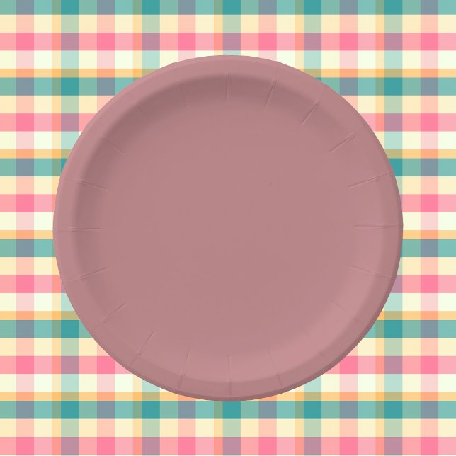 Dusty Rose Solid Colour Paper Plate (Creator Uploaded)