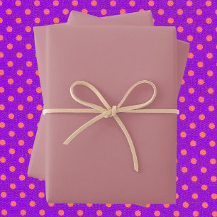 Dusty Rose Solid Colour Wrapping Paper Sheet