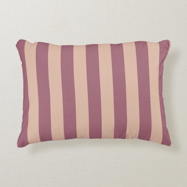 Dusty Rose Striped Decorative Cushion (Front)