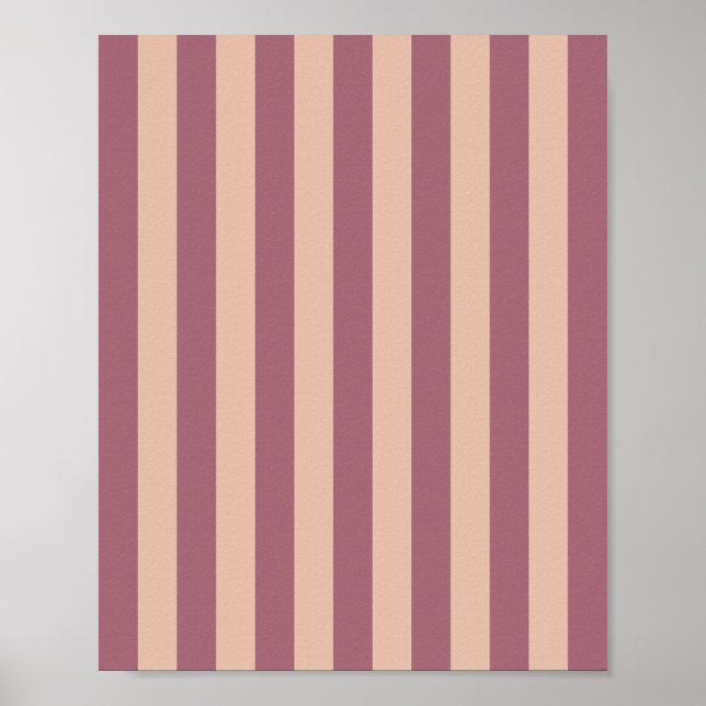 Dusty Rose Striped Poster (Front)