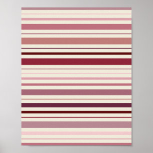 Dusty Rose Stripes Poster