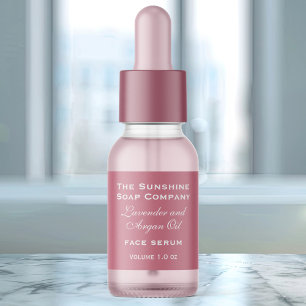 Dusty rose tiny bottle dropper bottle label