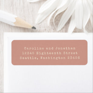 Dusty Rose Typewriter Typography Return Address