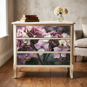 Dusty Rose Vintage Botanical Hydrangea Decoupage Tissue Paper