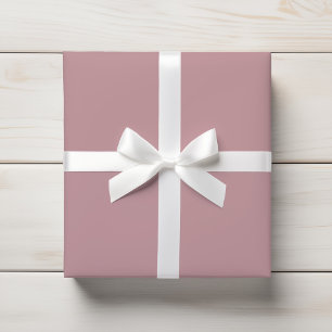 Dusty Rose Vintage Mauve Pink Solid Colour Wrapping Paper