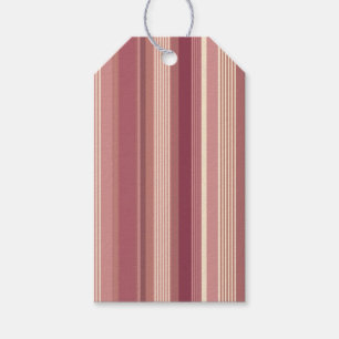 Dusty Rose Warm Muted Pinks Bold Stripes Gift Tags