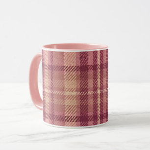 Dusty Rose Warm Muted Pinks Rosy Hues Plaid Mug