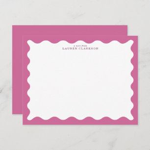 Dusty Rose Wavy Frame Note Card