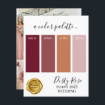 Dusty Rose Wedding colours Palette Card 2023<br><div class="desc">Dusty Rose Wedding colours Palette Card 2023</div>