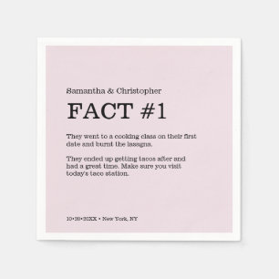 Dusty Rose Wedding Custom Fact Napkins