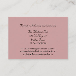 Dusty Rose Wedding enclosure cards