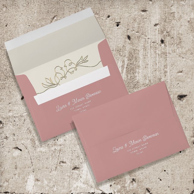 Dusty Rose Wedding Envelope (Creator Uploaded)