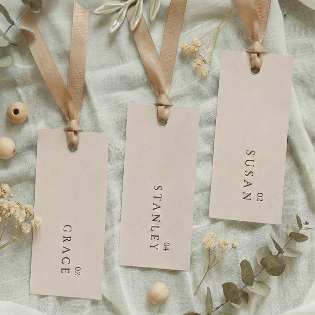 Dusty Rose Wedding Name Tag Table Place Cards (Creator Uploaded)