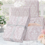 Dusty Rose White Damask Elegant Wedding Wrapping Paper<br><div class="desc">A dusty rose and white damask wedding wrapping paper.</div>