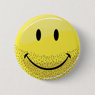 Dusty Ruff Bearded Face 6 Cm Round Badge