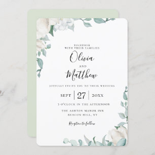 Dusty Sage Botanical Wedding Invitation