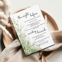 Dusty Sage Green Rehearsal Dinner & Sunday Brunch
