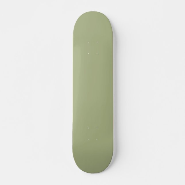 Dusty Sage Green Solid Colour Skateboard (Front)