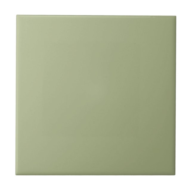 Dusty Sage Green Solid Colour Tile (Front)