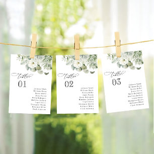 Dusty Sage Green Table Seating Chart Card