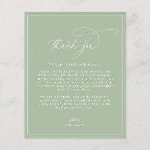 Dusty Sage Green Thank You Card