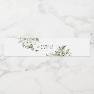 Dusty Sage Green Water Bottle Label 