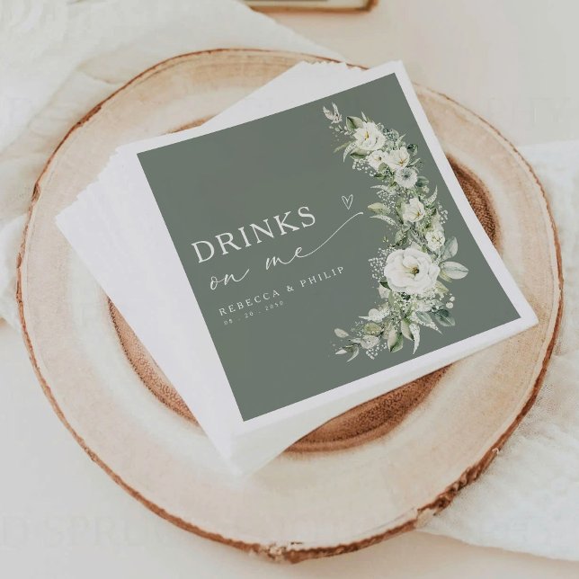 Dusty Sage Green Wedding Napkins (Creator Uploaded)