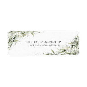 Dusty Sage green Wedding Return Address Label