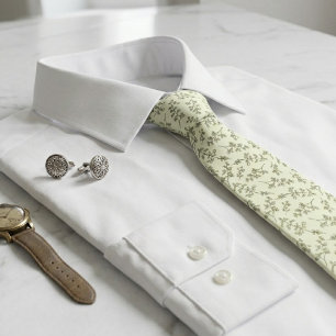  Dusty Sage Neck Tie for Men - Wedding Groom 