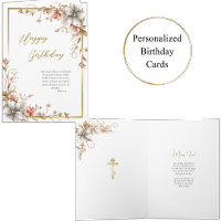 Dusty Salmon Silver Grey Flowers Birthday