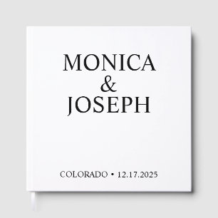 Dusty Sky Blue Guest Book Gift, Personalised Luxur