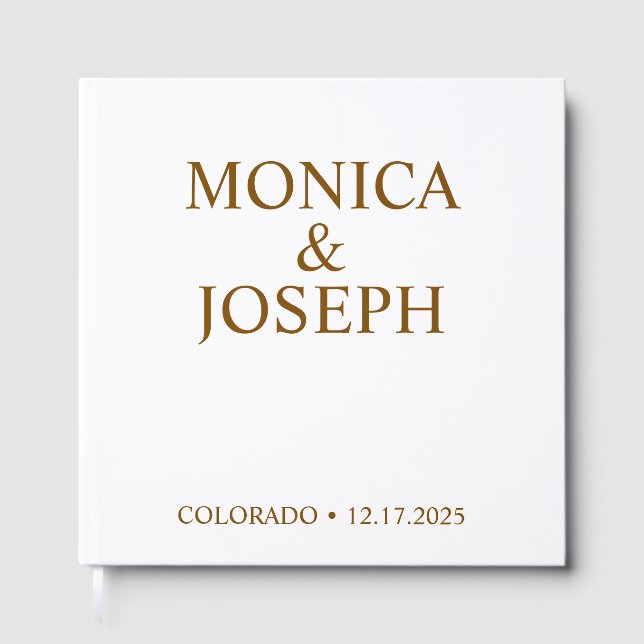 Dusty Sky Blue Guest Book Gift, Personalised Luxur (Front)