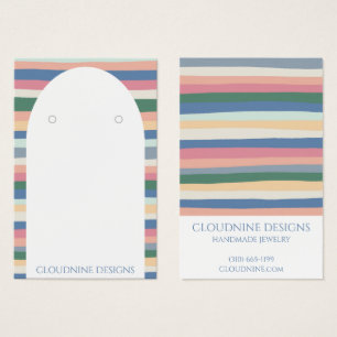 Dusty Stripes Arch Earring Jewellery Display Card