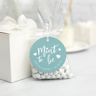 Dusty Teal   Mint to Be Personalised Wedding Favour Tags