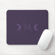 Dusty Violet Crescent Moons Monogram