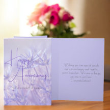 Dusty Violet Floral Background Anniversary