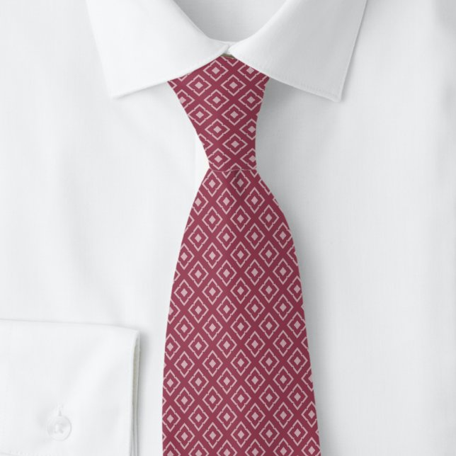 Dusty Wine Notched Diamond Tie (Creator Uploaded)
